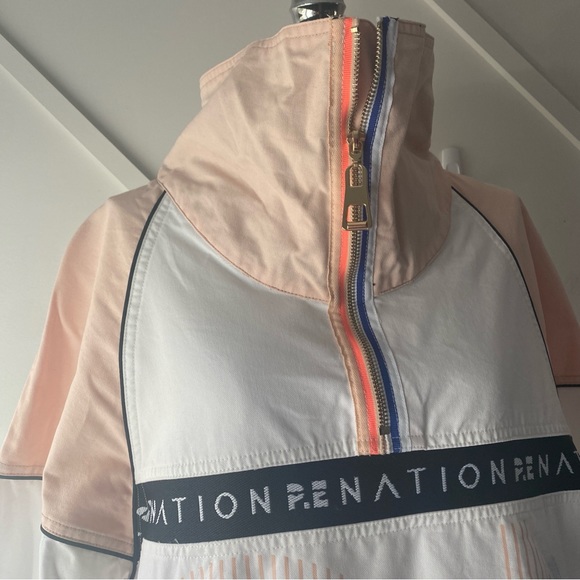 PE Nation Quarter Zip Oversized Windbreaker Jacket - XS - Picture 5 of 14